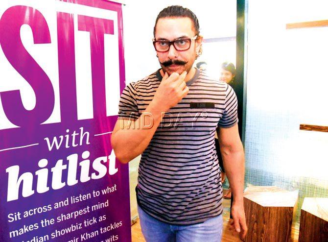 Aamir Khan walks in to the mid-day office for the chat
