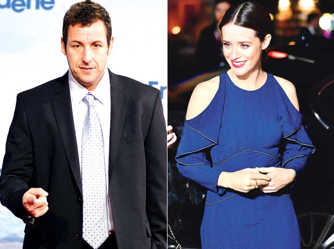 Adam Sandler and Claire Foy 