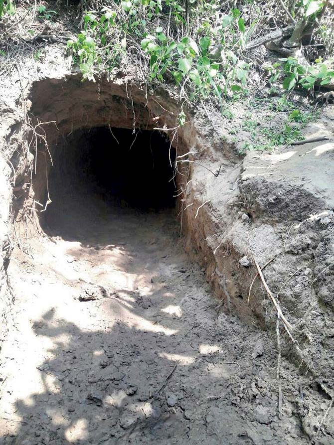 The tunnel is located along the international border in J&K