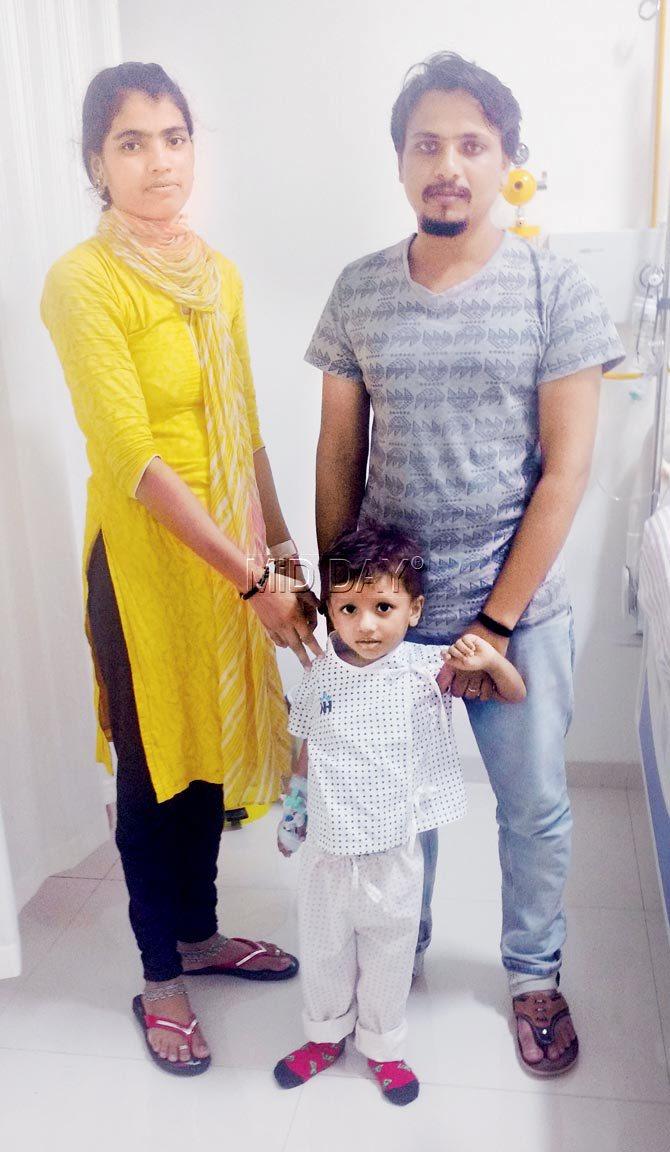 Veer Pawar with his parents