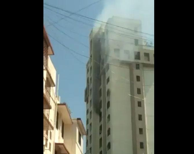 Fire breaks out at a highrise in Bandra