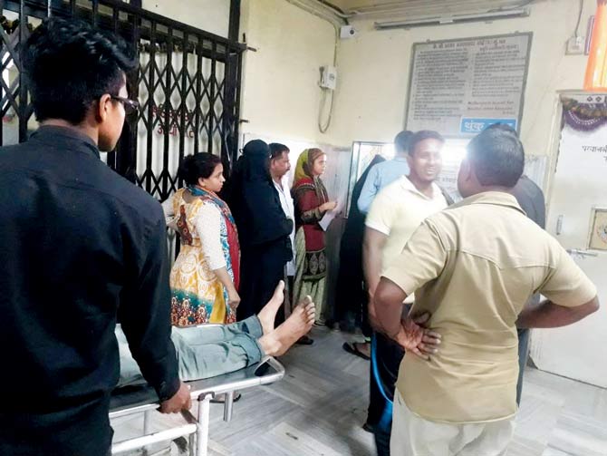 The pharmacy is flooded with patients during the day time