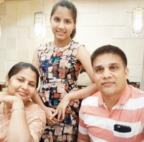 Kulkarni with wife Mitila and daughter Aatriya, 12, in Mumbai