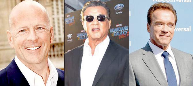Bruce Willis, Sylvester Stallone and Arnold Schwarzenegger
