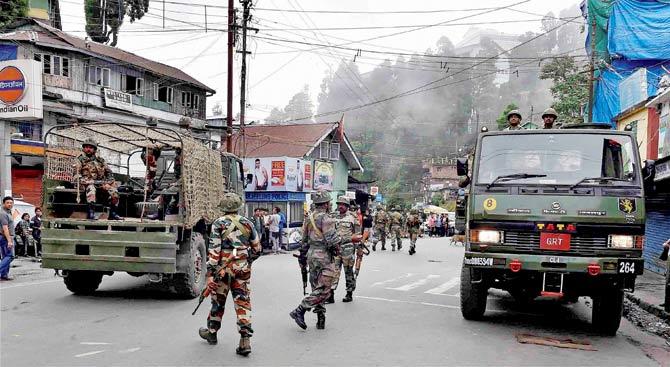 15 companies of Central Armed Paramilitary Forces are in strife-torn Darjeeling and Kalimpong districts of West Bengal. Pic for representation