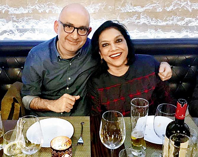 Dev Benegal with Mira Nair at the dinner