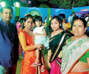 Dipa Karmakar celebrates Durga Puja with her family, wears a half saree