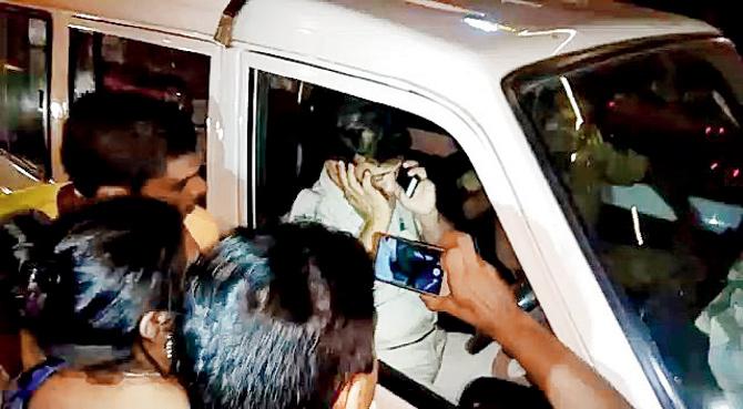 Accused constable Ankush Sanap at the wheel