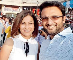 India's shooter Heena Sidhu and husband Ronak visit 'golden city' Amritsar
