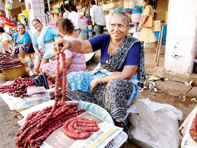 Pick up rosary sausages on your visit to Mapusa market