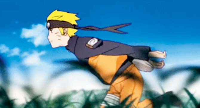 Naruto is a character with a distinct running style