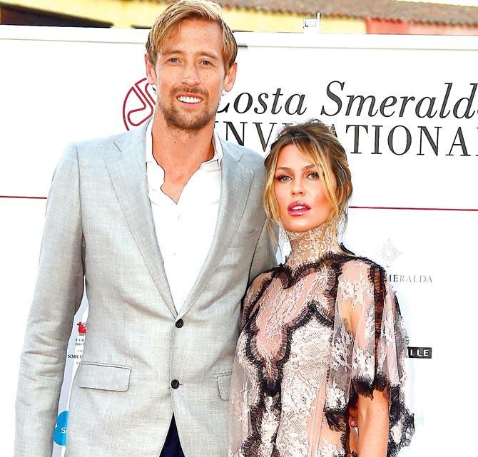 Peter Crouch and Abbey Clancy. Pic/Getty Images