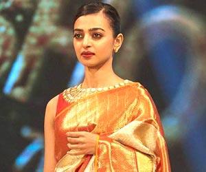 Radhika Apte looks gorgeous in this Kanjivaram silk saree and sleeveless blouse