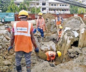 Citizens complain about damaged water pipeline due to Metro construction work