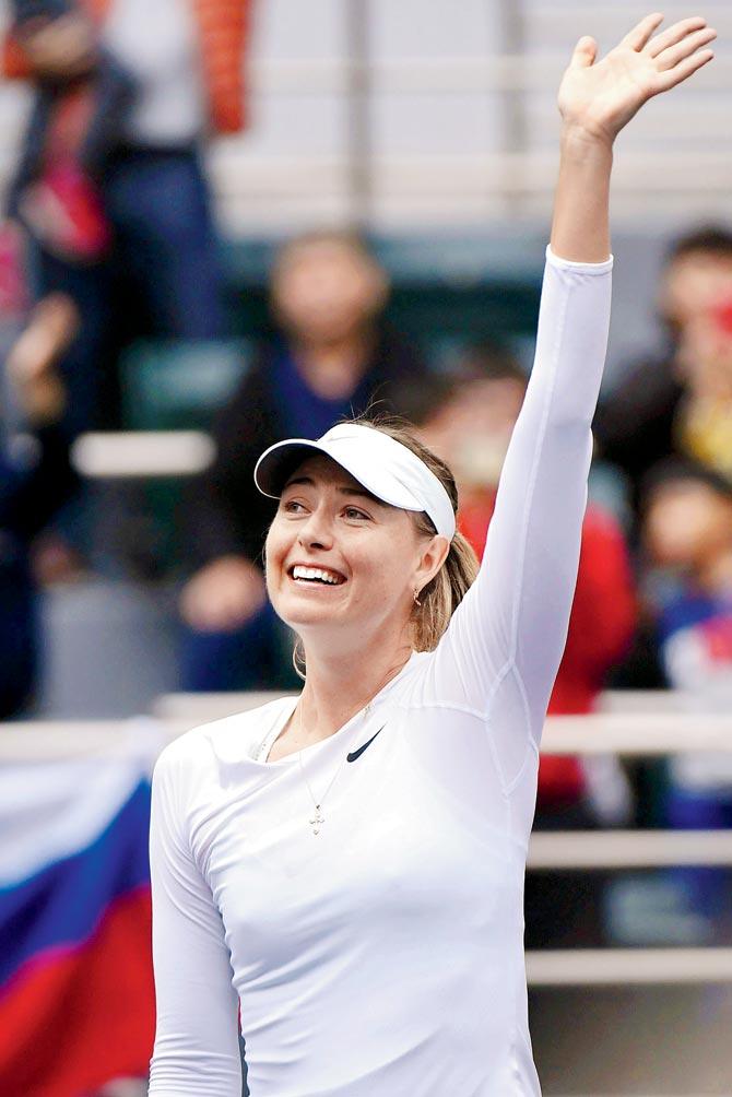 Maria Sharapova. Pic/AFP