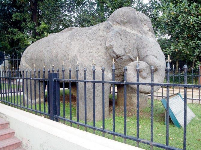 The stone elephant. Pic courtesy/Dr bhau daji lad museum