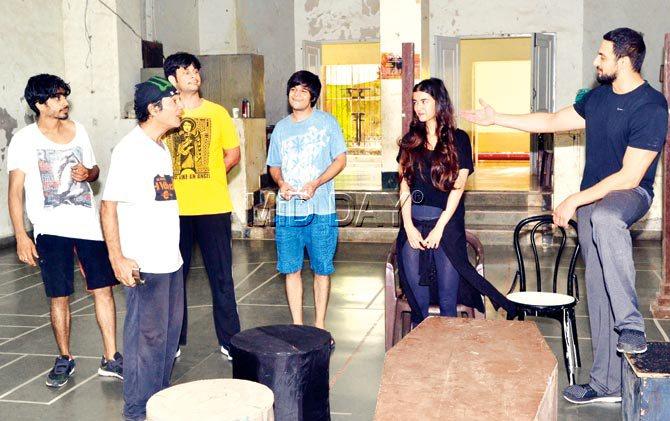 The cast of The Threepenny Opera in rehearsal at a theatre space in Dadar. Pics/Datta Kumbhar