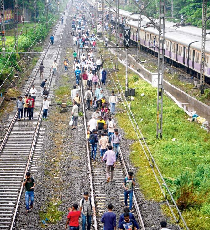There was no information available on when train services would resume, naturally, which meant some of them would have to stay out all night. File pic