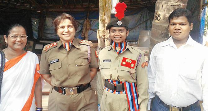 Madhavi with the NCC