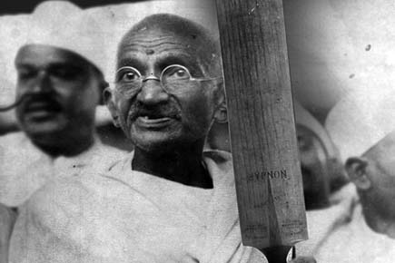 Mahatma Gandhi, the reluctant batsman