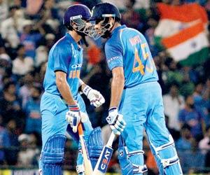 Mumbai boys Rohit Sharma and Ajinkya Rahane step up again for India