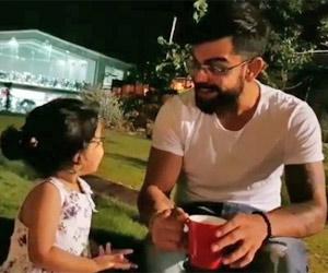 Virat Kohli and MS Dhoni's daughter Ziva make cat sounds in hilarious video