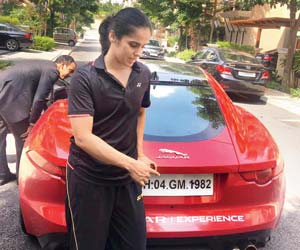 Saina Nehwal has set her heart on this sporty red four-wheeler