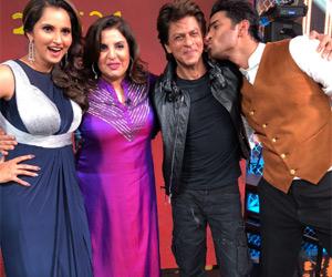 Sania's fun-filled evening with Shah Rukh, Farah and Sushant