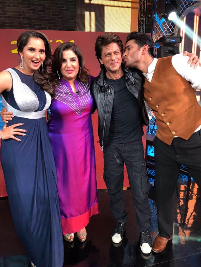 Sania Mirza with SRK, Sushant Singh Rajput, Farah Khan