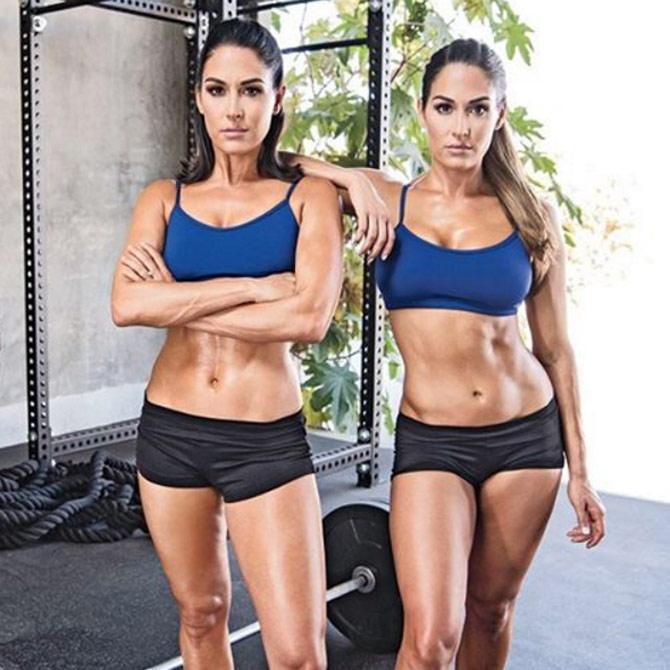 Photos: Twin sisters Nikki and Brie Bella are WWE