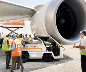 Baggage tow tractor rams into Air India plane at IGI