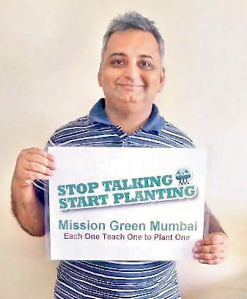 Subhajit Mukherjee, of Lets Green Foundation, who will help with the transplanting process