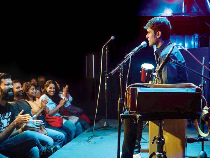 Alexander Babu also carried instruments like the harmonium and cajon for his first solo Tamil-English set in Mumbai