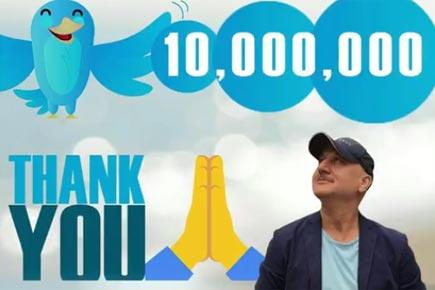 Anupam Kher scores 10 million followers on Twitter