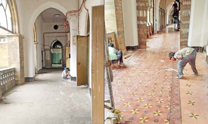 Work includes restoring the original flooring with Victorian-style Minton tiles