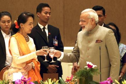 Modi meets Myanmar's State Counsellor Aung San Suu Kyi