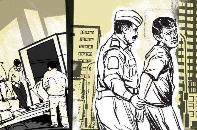 Cops finally manage to trace tempo with goods; detain three people. Graphic and illustration/Ravi Jadhav
