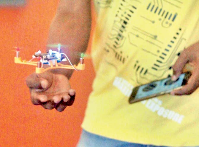 A nano drone is usually only slightly bigger than the palm of a human hand