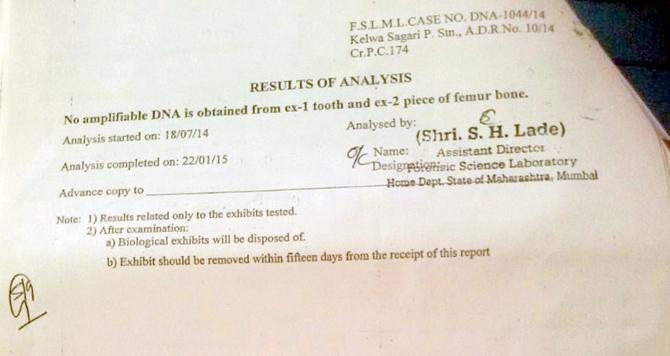 The Kalina FSL report stating "no amplifiable DNAâÂÂu00c2u0080ÂÂu00c2u0088was obtained" from the samples given in 2014