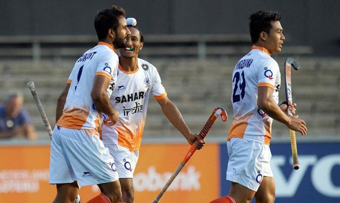 Indian hockey players. Pic/ PTI