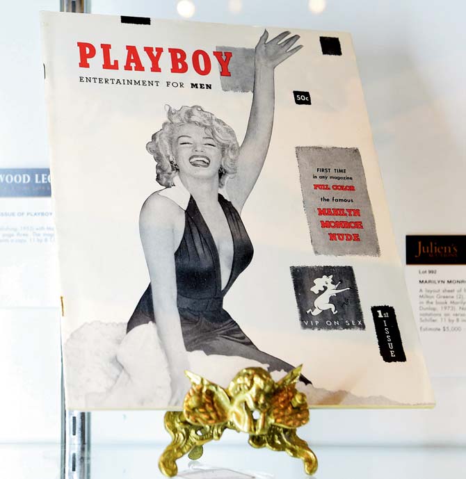 First issue of Playboy magazine, featuring Marilyn Monroe. Pic/Getty Images