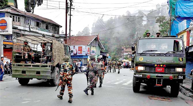 Police and security forces are patrolling the streets. File Pic