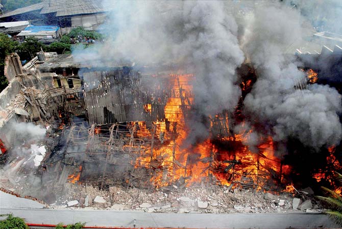 The fire at RK Studios in Chembur gutted Stage 1 and other expensive equipment. No injuries were reported. File pic