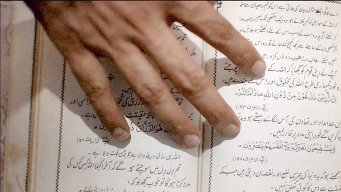 Urdu script seen in the documentary