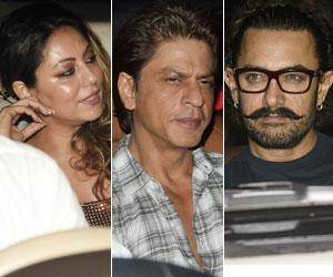 Photos: SRK, wife Gauri, Aamir Khan at Ranbir Kapoor