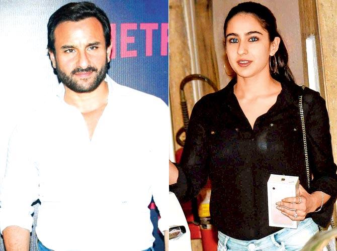 Saif Ali Khan and daughter Sara