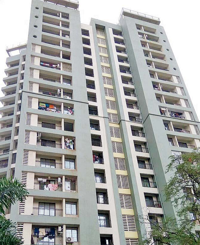 The Thane building where Mumtaz Shaikh stayed in a flat allegedly extorted from the builder