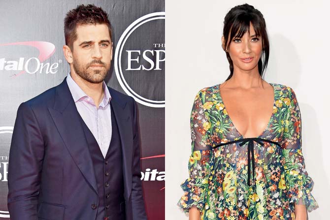  NFL star Aaron Rodgers and Hollywood actor Olivia Munn 