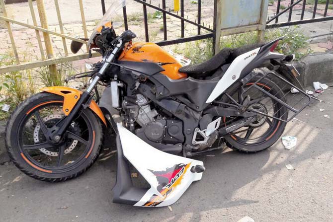 The bike involved in the accident