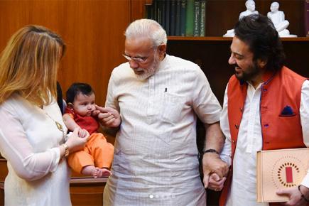 Adnan Sami's 4-month-old baby girl meets PM Narendra Modi! See photos